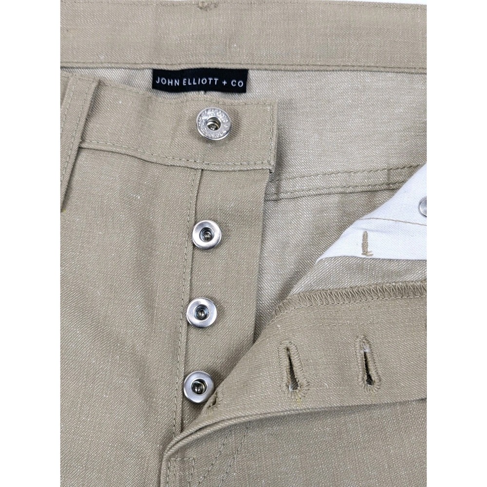 John Elliott The Cast 2 Mens Fit 32x34 Slim Tapered Jeans Pant Cotton Raw Beige - Picture 4 of 8